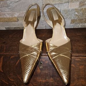 Michael Kors gold heels 8.5